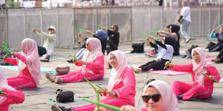 Senam Bersama Renjana Cita Srikandi, Adrias Hariyanto: Kalau Kita Bahagia Pasti Sehat