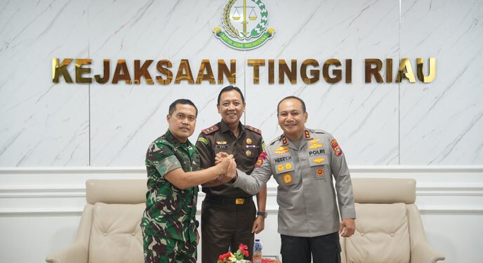 Jaksa, Polisi, dan TNI di Riau Perkuat Sinergi Penegakan Hukum Berintegritas